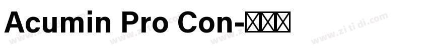 Acumin Pro Con字体转换